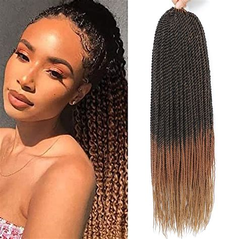 Befunny 8packs 22 Inch Senegalese Twist Crochet Hair Three