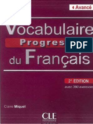 Vocabulaire progressif du Francais Niveau débutant corrigés pdf