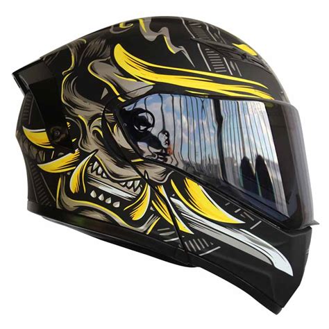 Casco ABATIBLE Kov Samurai Estelar Mate Con LUZ LED Certificado