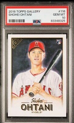 Topps Gallery Baseball Shohei Ohtani Rookie Card Graded Psa