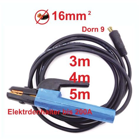 Elektrodenhalter bis 200A Schweißkabel hoch flexibel 16mm² – ELEFTHIKO