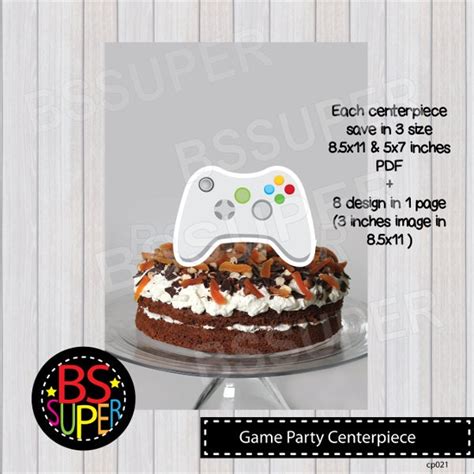 Video Game Party Centerpiece Video Game Party Cake Topper Etsy Espa A