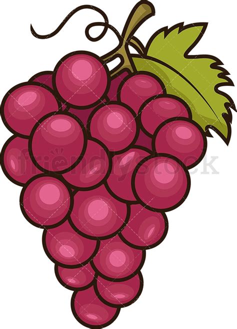 Red Grapes Cartoon Vector Clipart Friendlystock