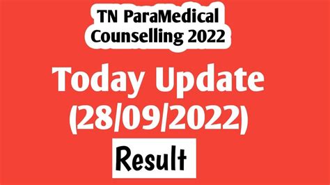 Tn Paramedical Counselling Today Update Round A Result Vjalerts