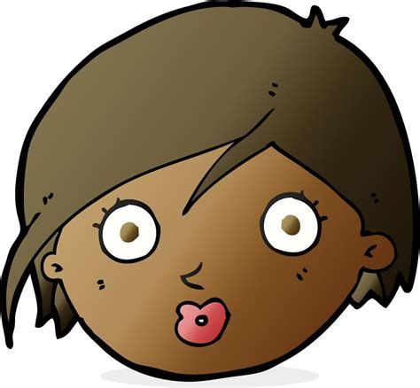 cartoon surprised female face 12275474 Vector Art at Vecteezy