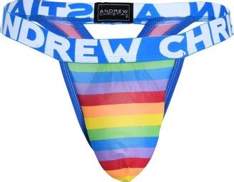 Andrew Christian Pride Sheer Mesh Y Back Thong W Almost Naked SIZE