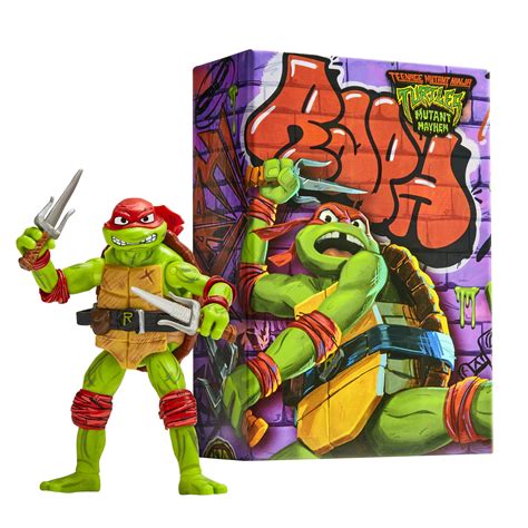 Playmates Toys Tmnt Raphael Mutant Mayhem 460” Collector Sewer Battle Action Figure