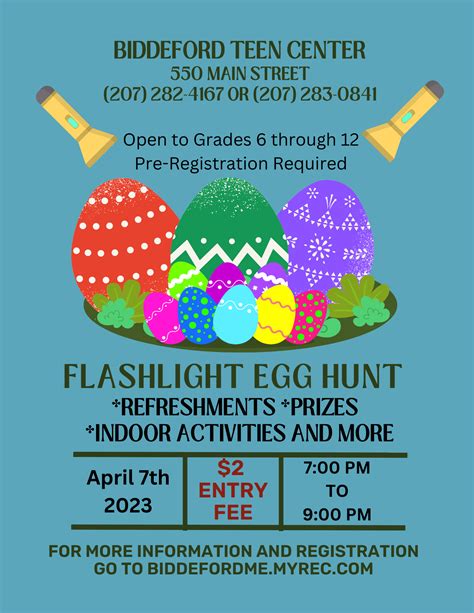 Biddeford Recreation Flashlight Easter Egg Hunt