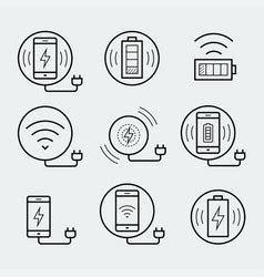 Smartphone Wireless Charger Icon Simple Style Vector Image