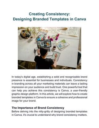 Creating Consistency Designing Branded Templates In Canva Pdf Free