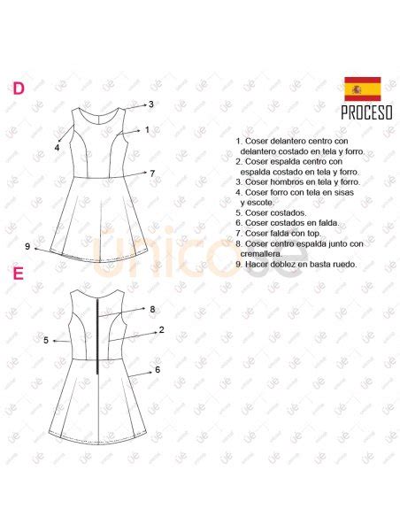 Molde Vestido Solera Mujer