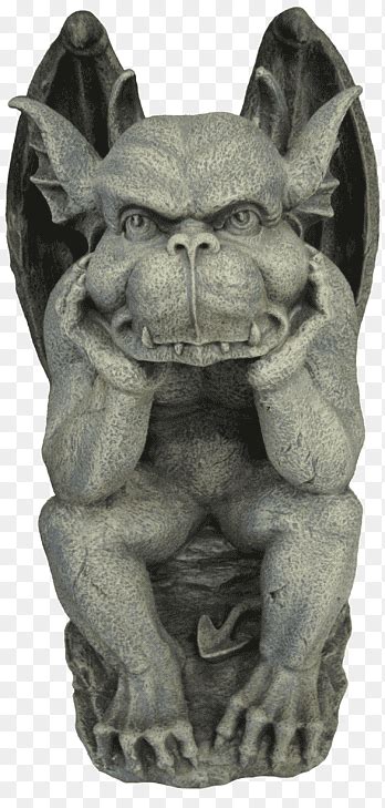 Горгулья, серая горгулья, png | PNGEgg