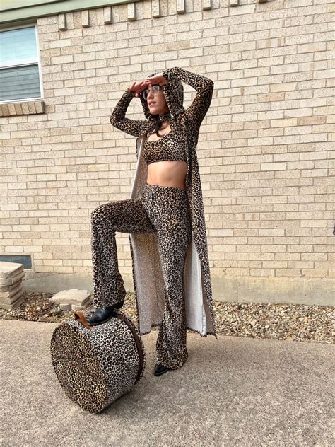 Shania Twain Leopard Costume Set That Dont Impress Me Much Etsy