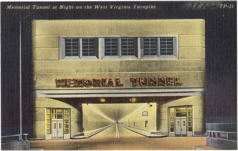 Memorial Tunnel At Night On The West Virginia Turnpike Digital