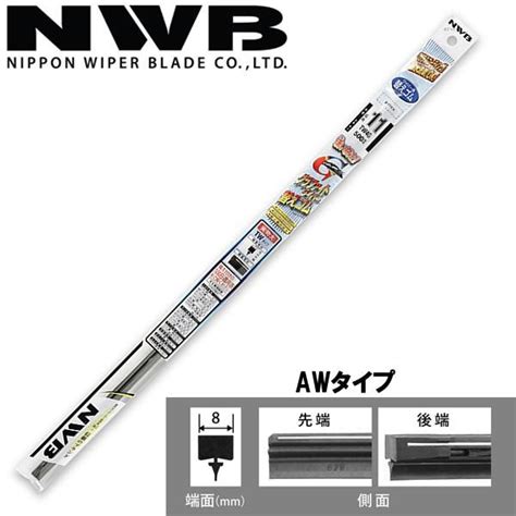 NWB 日本ワイパーブレード グラファイトワイパー替ゴム AWタイプ GR81 600mm AW1G aw1g CarParts