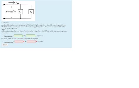 Solved P Ed A Balanced Three Phase Source Is Supplying Chegg