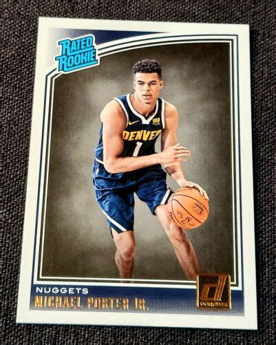 2018 19 Panini Donruss Rated Rookie Michael Porter Jr RC 182 Denver