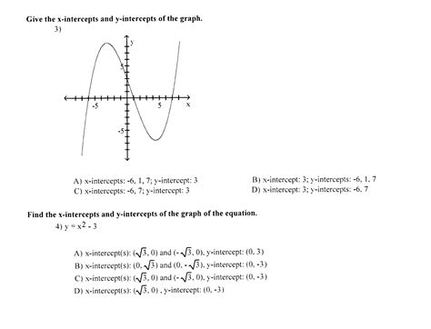 Solved Give The X Intercepts And Y Intercepts Of The Graph