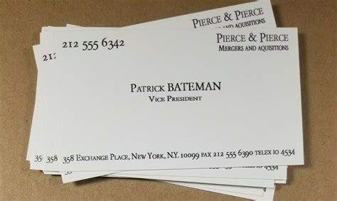 Patrick Bateman Business Card