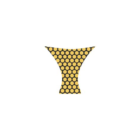 Yellow On Black Pokadots Custom Bikini Swimsuit ID D906352