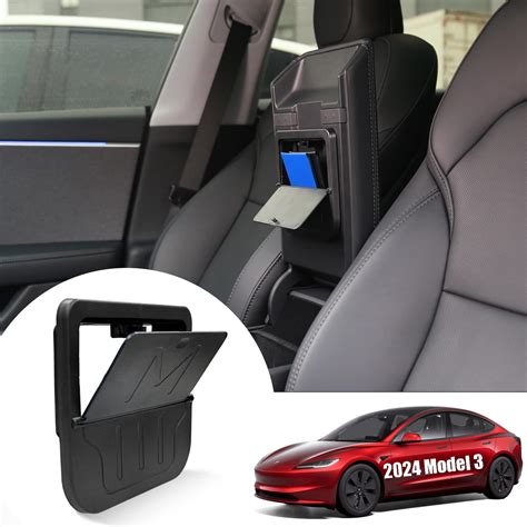 Amazon Razoveyi Armrest Hidden Storage Box For Tesla