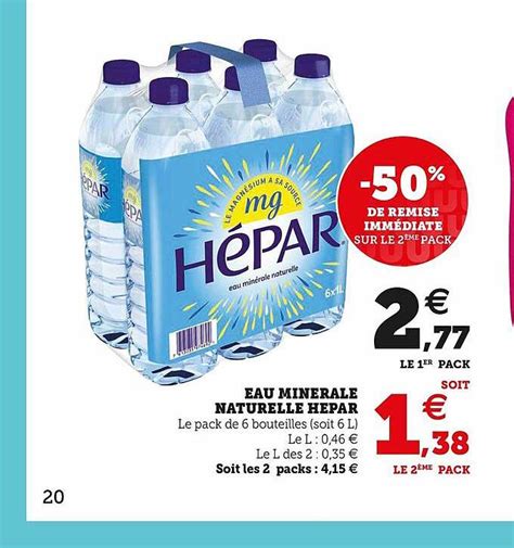 Promo Eau Min Rale Naturelle H Par Chez U Express Icatalogue Fr