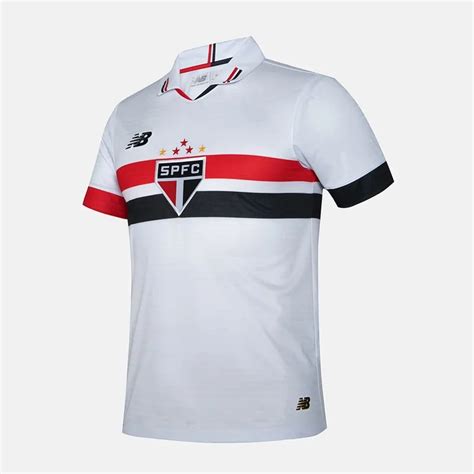 Camisa New Balance Home SPFC 2024 Torcedor Masculina Sport Master