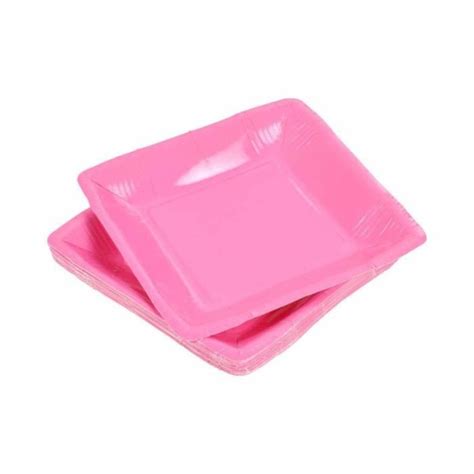 Lot De 20 Assiettes En Carton carrées 18cm Rose Paris Prix