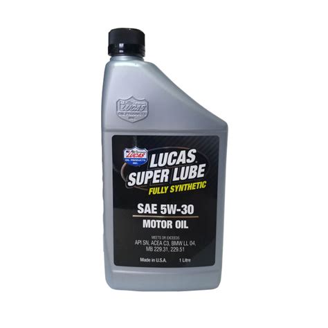 Lucas Super Lube Fully Synthetic SAE 5W 30 Motor Oil 1L 1 Liter For