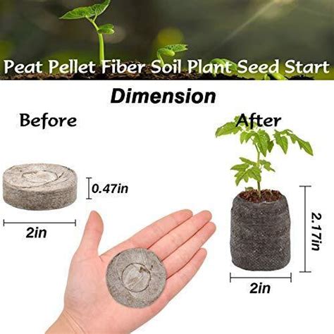 Pcs Mm Peat Pellet Fiber Soil Plant Seed Starters Plugs Pallet