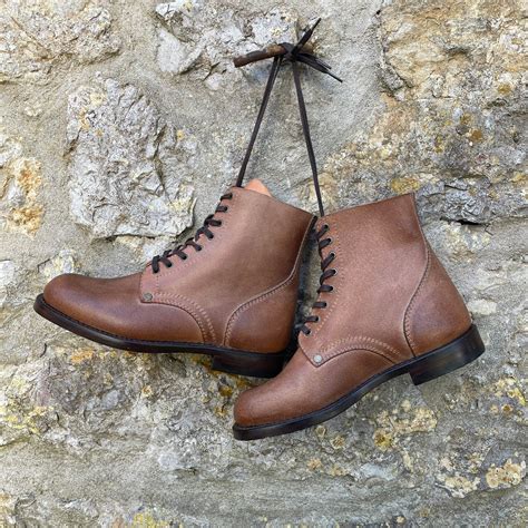 Handmade Mens Leather Boot Roughout Leather Boot Goodyear Etsy