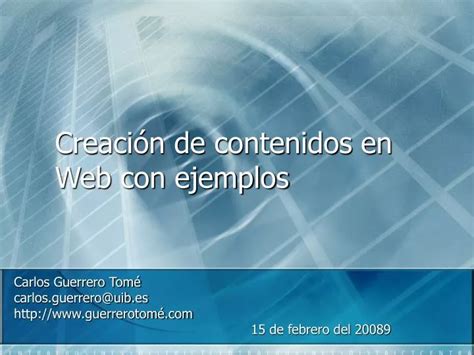 Ppt Creaci N De Contenidos En Web Con Ejemplos Powerpoint