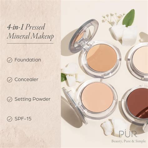 PÜr Beauty 4 In 1 Pressed Mineral Makeup Spf 15 Powder Foundation With