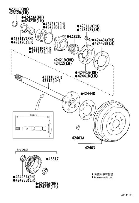 90369 48001 Bearing For Rear Axle Shaft Rh Toyota YoshiParts