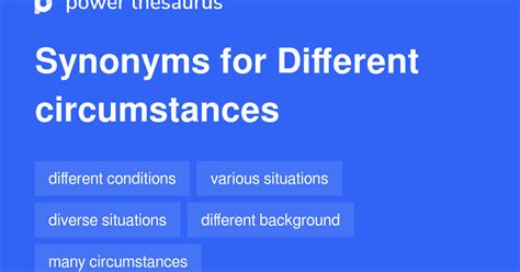 Different Circumstances Synonyms 492 Words And Phrases For Different