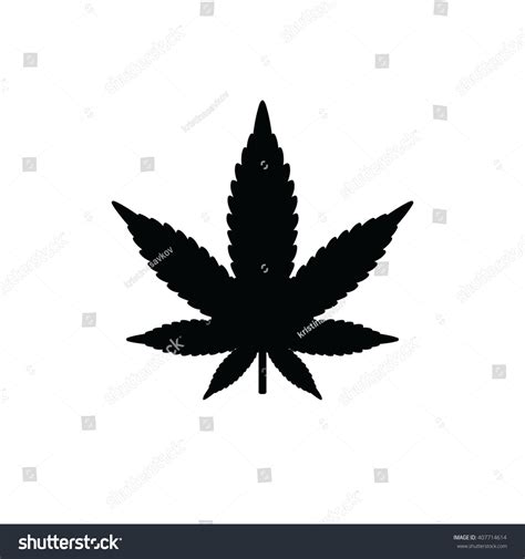 Marijuana Leaf Vector Icon Stock Vector (Royalty Free) 407714614 ...