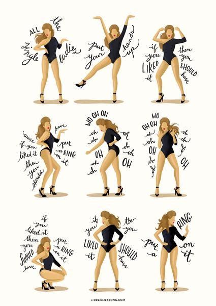 Beyonce Art Print. Single Ladies Poster. An illustrated step-by-step ...