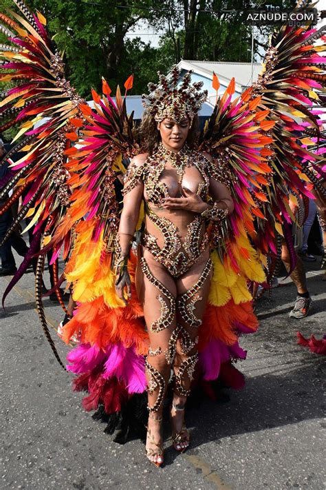 Rihanna Sexy Stuns In A Dazzling Bejeweled Bikini At Carnival Festival In Barbados Aznude