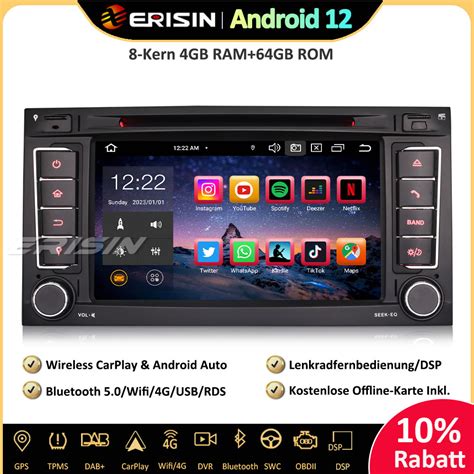 Erisin Es T Kern Android Autoradio Gps Navi Carplay Dab