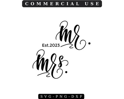 Mr And Mrs Est Svg Png Mr Svg Mrs Svg Wedding Svg Etsy Israel