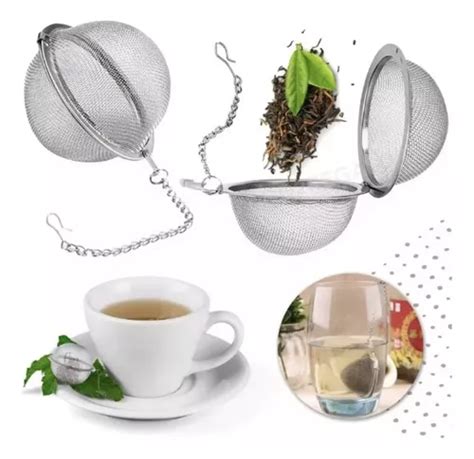 Infusor Colador De Té Filtro Hebras Redondo Acero Inoxidable