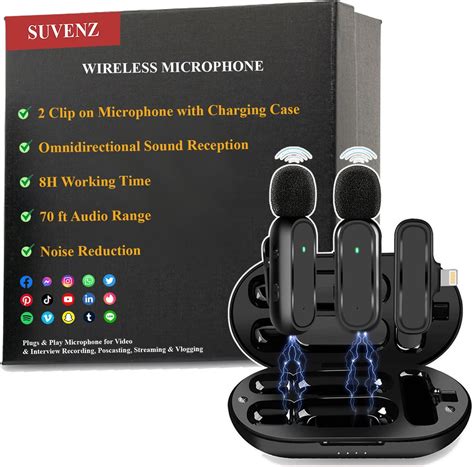 Amazon Suvenz Wireless Lavalier Microphone For Iphone Ipad With