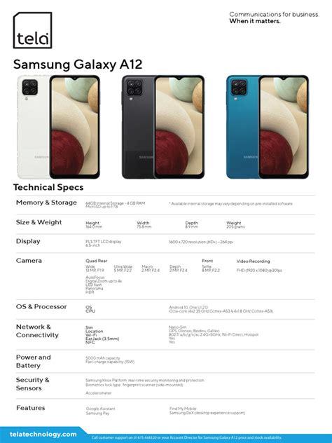 Samsung Galaxy A12 Specs | PDF