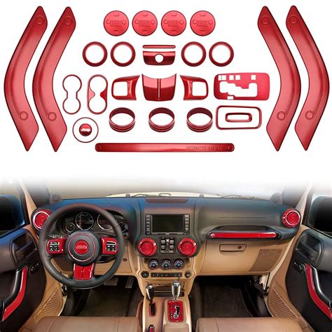 Jeep Wrangler Interior Trim Kit Red 4 Door | Cabinets Matttroy