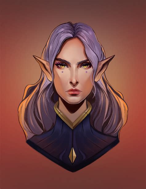 [Art] [Comm] Elf Portrait for an Epic Fantasy RPG book. : r/DnD