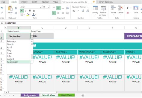 Student Assignment Planner Template For Excel