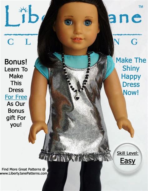 Free Pattern For American Girl Doll Liberty Jane Shiny Happy Dress