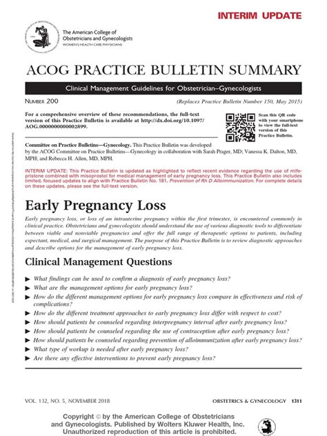 Acog Practice Bulletin No 200 Summary 2018 Pdf