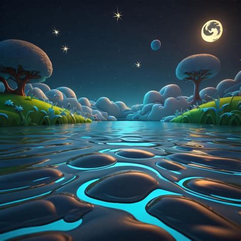 Premium AI Image | nature themed background for 3d animation