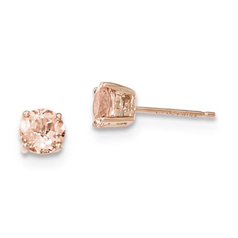 Kt Rose Gold Ct Morganite Stud Earrings Xe Mg Joy Jewelers